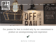 Tablet Screenshot of offtherailbrewing.com